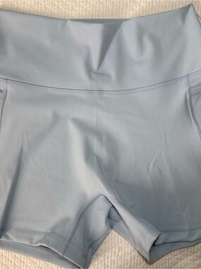 LSKD Fusion Ultra High Rise 4” X-Short Tight with Pockets - Sky Blue